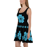 Blue Flower Skater Dress