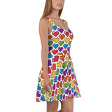 Rainbow Hearts Skater Dress