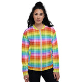 Rainbow Tartan Bomber Jacket