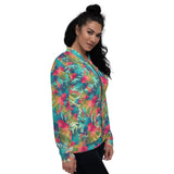 Water Leaves Tropical Bomber Jacket