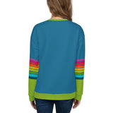Rainbow Stripes Turqoise/Green Sweatshirt