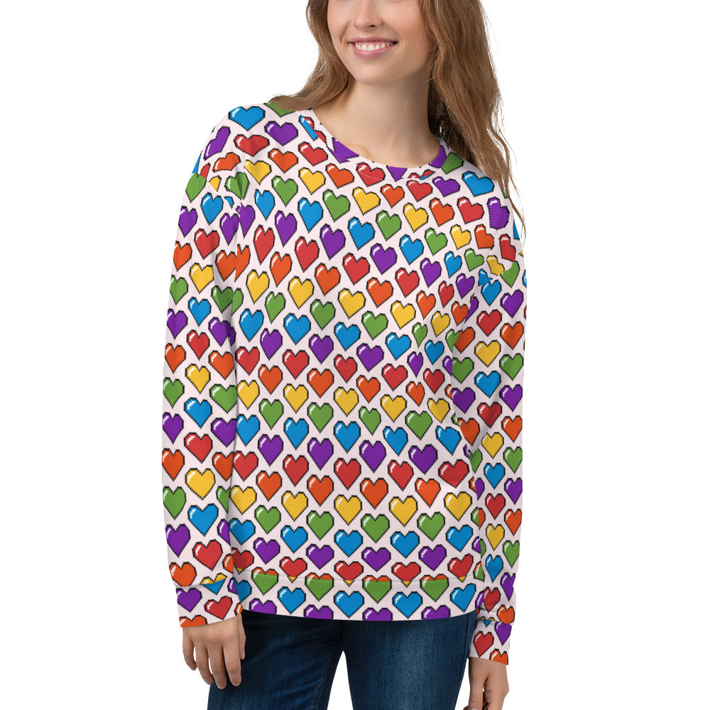 Rainbow Hearts Sweatshirt
