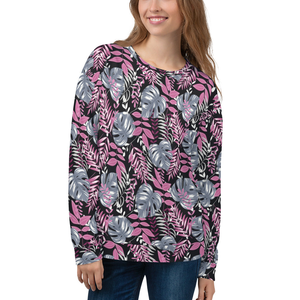 Tropical Grey & Pink Sweatshirt