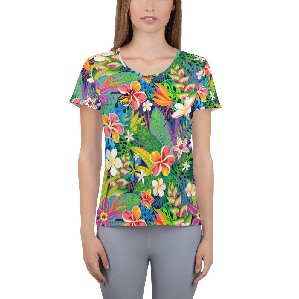 Tropical Rainbow Flower Sport T-shirt