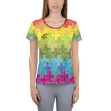 Rainbow All-Over Print Women's Sport T-shirt