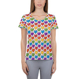 Rainbow Hearts Sport T-shirt
