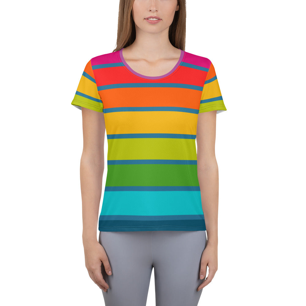 Rainbow Stripes Sport T-shirt