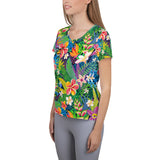 Tropical Rainbow Flower Sport T-shirt
