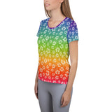 Rainbow Hibiscus Sport T-shirt
