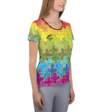 Rainbow All-Over Print Women's Sport T-shirt