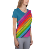 Turqoise/Pink Rainbow Sport T-shirt