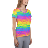 Rainbow Waves Sport T-shirt