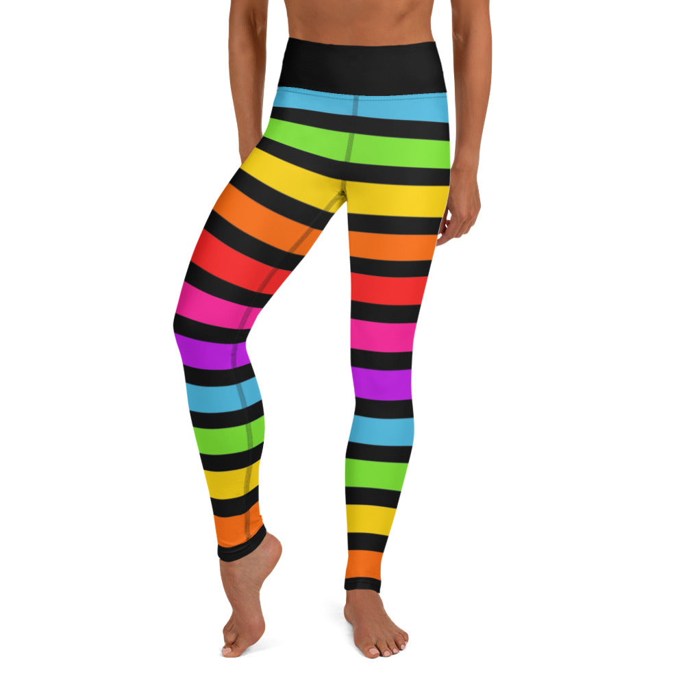Rainbow Stripes Yoga Leggings
