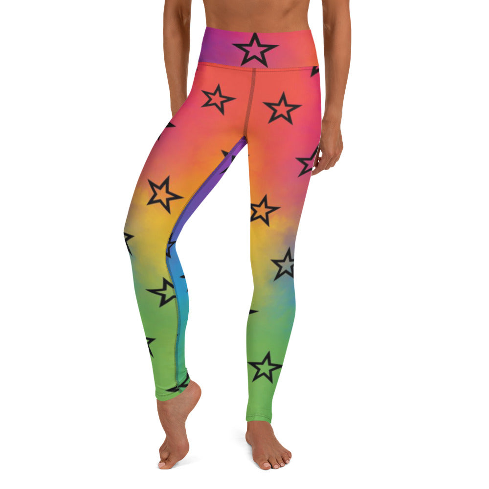 Rainbow Stars Yoga Leggings