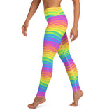 Rainbow Waves Yoga Leggings