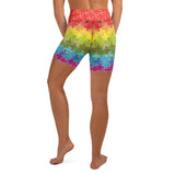 Rainbow Mini Puzzle Yoga Shorts