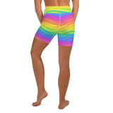 Rainbow Waves Yoga Shorts