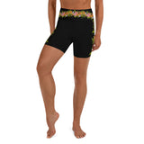 Flower Stripe Yoga Shorts