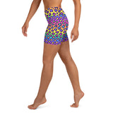 Rainbow Leopard Yoga Shorts