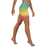 Rainbow Camo Yoga Shorts
