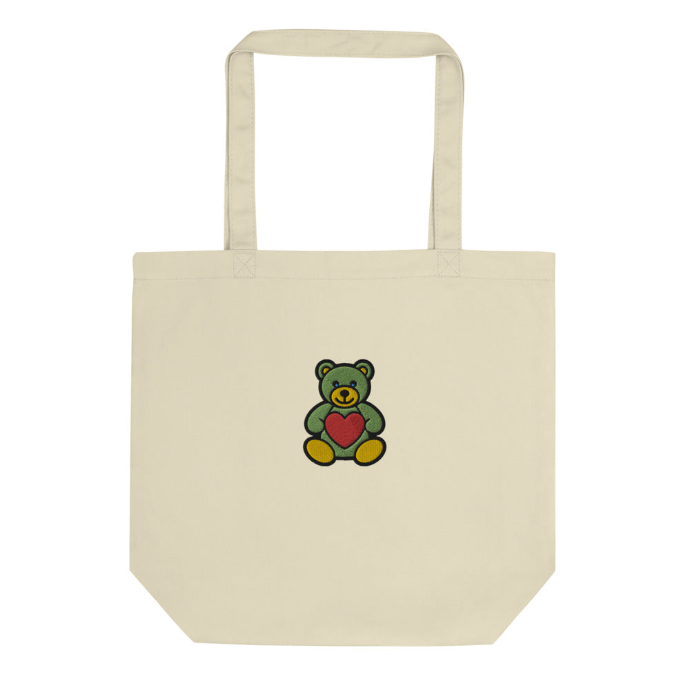 Teddy Bear Embroidered Eco Tote Bag