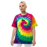 Attacking Pitbull Embroidered Oversized tie-dye t-shirt