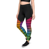 Rainbow Striped Sports Leggings