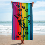 Rainbow Stripes Logo Towel