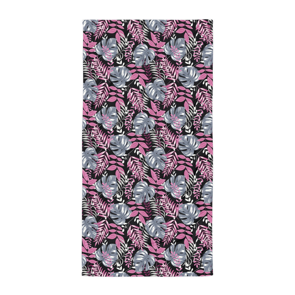 Tropical Grey & Pink Towel