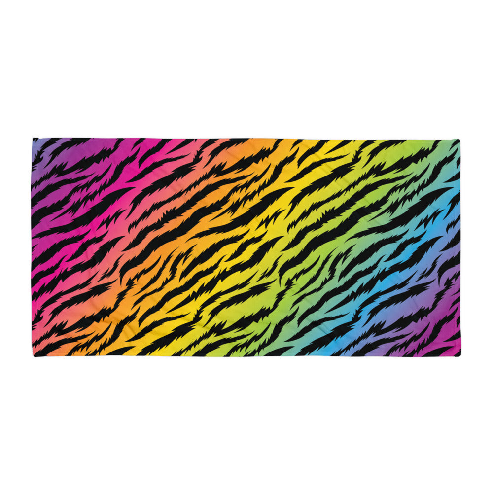 Rainbow Tiger Beach Towel