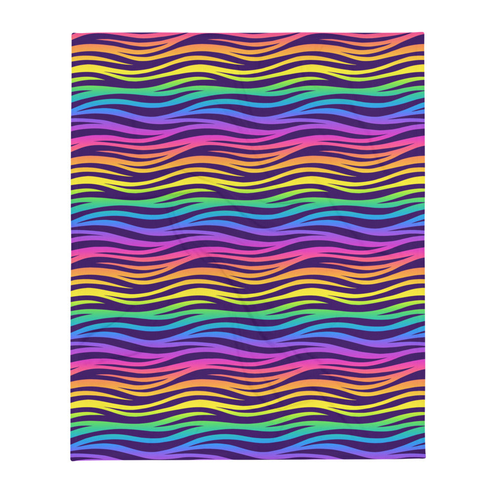 Rainbow Purple Throw Blanket
