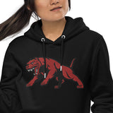 Attacking pitbull embroidered essential eco hoodie
