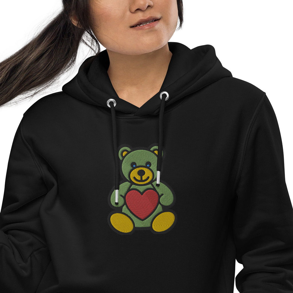 Embroidered Teddy essential eco hoodie