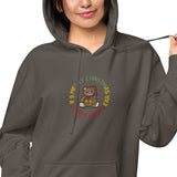 New Year Teddy Embroidered pigment-dyed hoodie