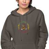 New Year Teddy Embroidered pigment-dyed hoodie