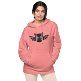 Bat Embroidered pigment-dyed hoodie