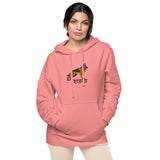 Logo embroidered pigment dyed hoodie